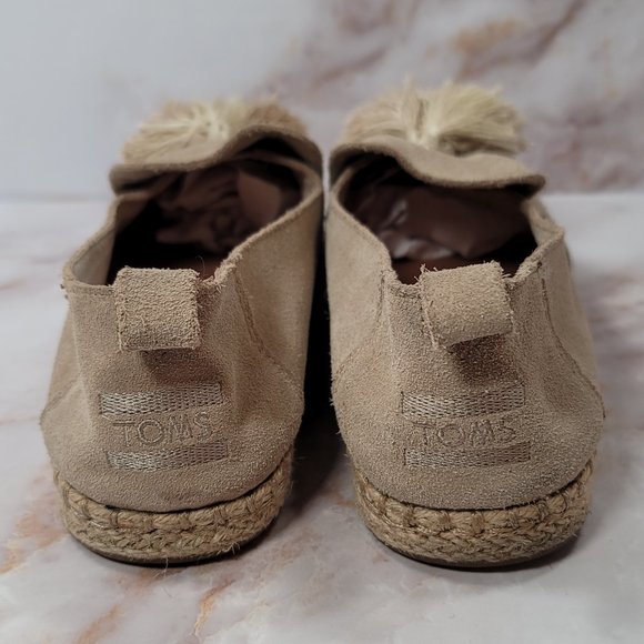 Tom's Alpargata Beige Suede Tassel Espadrilles - Picture 11 of 14